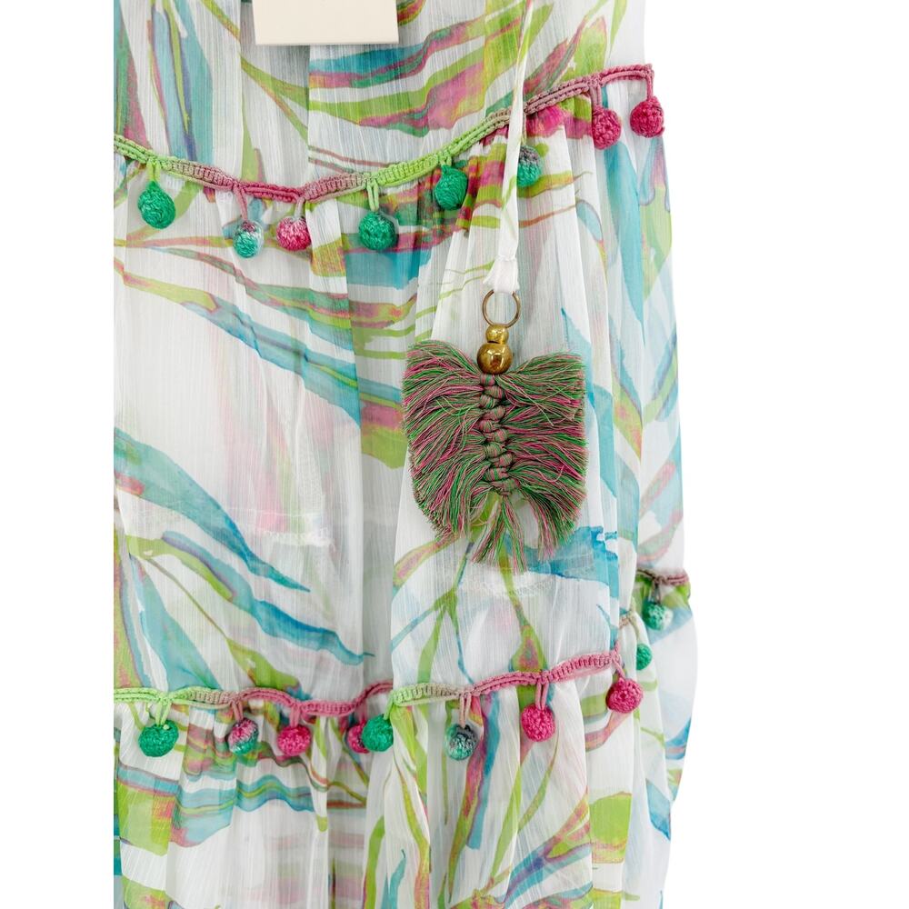 RAMY BROOK Dress NEW Size S Lala Mini Dress White Floral Tropical $265 - Picture 4 of 6